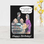 Finden Sie die richtige Bra Shopping Old Lady Karte (Gelbe Blume)