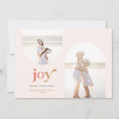Finden Sie die Weihnachtskarte "Joy Two Foto" Einladung (Vorderseite)