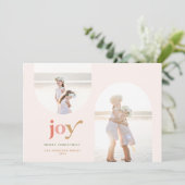 Finden Sie die Weihnachtskarte "Joy Two Foto" Einladung (Stehend Vorderseite)