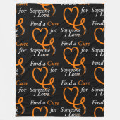 Finden Sie ein Heilmittel/Herz/Jemand I-Liebe...RS Fleecedecke (Vorderseite)