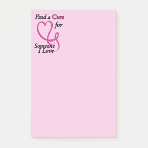 Finden Sie ein Heilmittel/Herz/Jemand in der Liebe Post-it Klebezettel