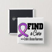 Finden Sie ein Heilung Crohns Button (Vorne & Hinten)