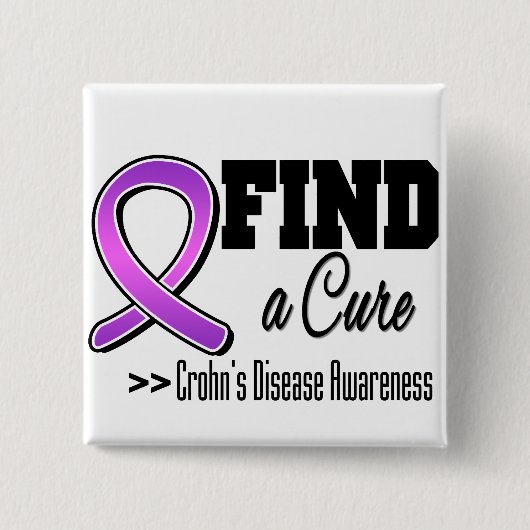 Finden Sie ein Heilung Crohns Button (Vorderseite)