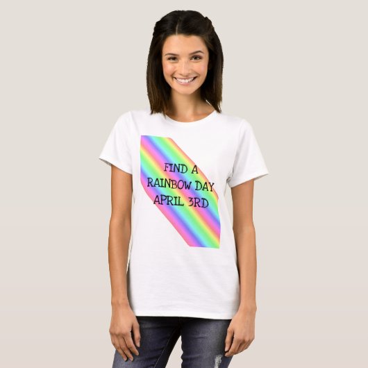 Finden Sie ein Rainbow Day 3. April Holiday Magnet T-Shirt (Vorne ganz)
