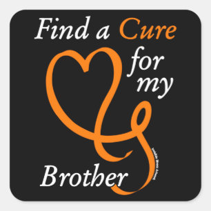Finden Sie eine Heilung/Herz/Bruder...RSD/CRPS Quadratischer Aufkleber