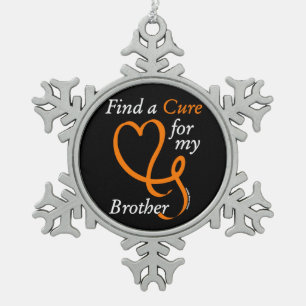 Finden Sie eine Heilung/Herz/Bruder...RSD/CRPS Schneeflocken Zinn-Ornament