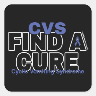 FINDEN SIE EINE KURZE/KUCHE...CVS QUADRATISCHER AUFKLEBER
