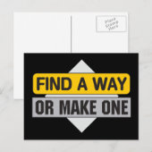 Finden Sie einen Weg oder machen Sie einen Postkarte (Vorne/Hinten)