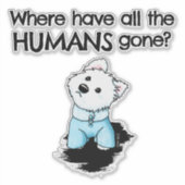 Finden Sie Humanität Westie Aufkleber (Vorderseite)