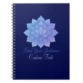 Finden Sie Ihr Gleichgewicht Wasserfarbe Mandala i Notizblock (Vorderseite)