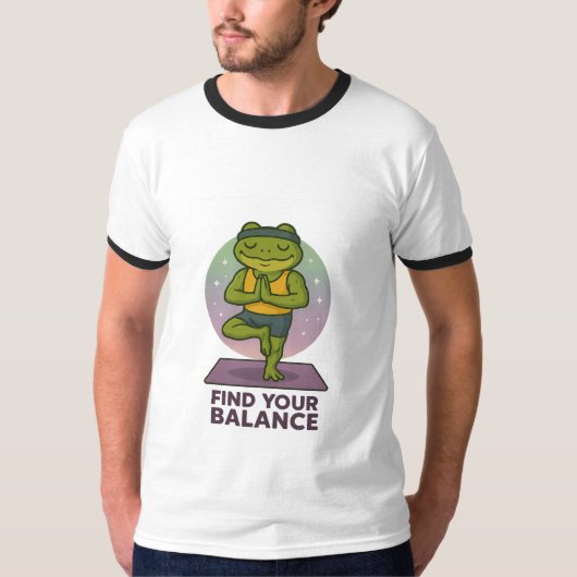 Finden Sie Ihr Guthaben - Yoga Frosch T - Shirt" T-Shirt (Vorderseite)