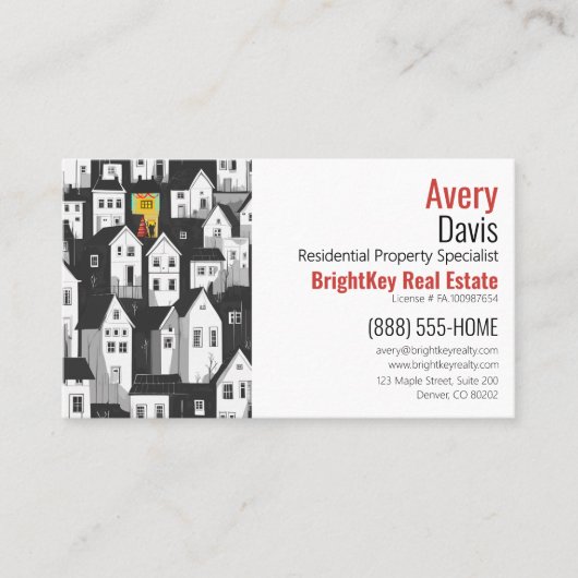Finden Sie Ihr perfektes Zuhause Real Anwesen Visitenkarte (Vorderseite)