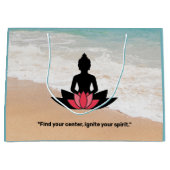 "Finden Sie Ihr Zentrum, entzünden Sie Ihren Geist Große Geschenktüte (Vorderseite)