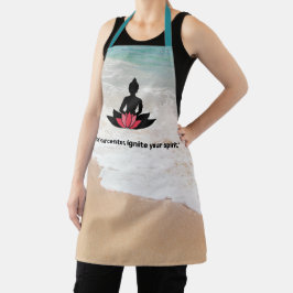 "Finden Sie Ihr Zentrum, entzünden Sie Ihren Geist Schürze