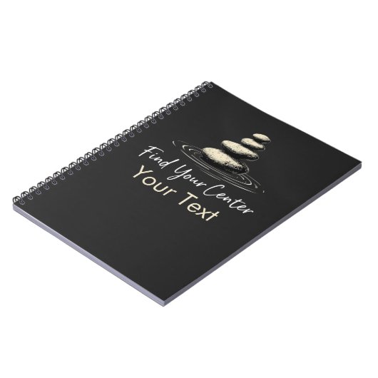 Finden Sie Ihr Zentrum Minimalistischen Zen Stones Notizblock (Linke Seite)