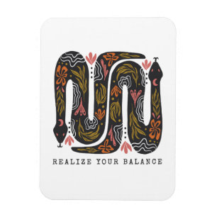 Finden Sie Ihre Balance zwischen Blumenschlangen Magnet