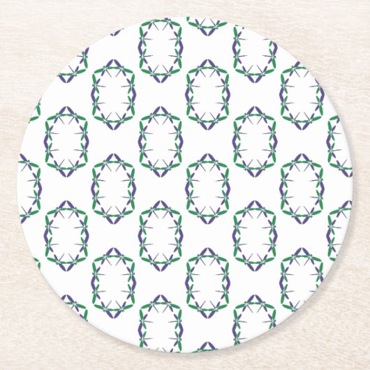 Finden Sie Ihre Friedenstreppe Honeycomb Runder Pappuntersetzer (Vorderseite)