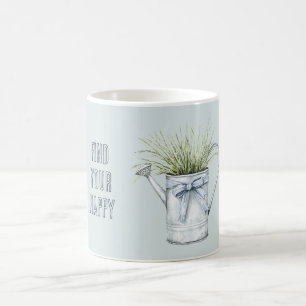Finden Sie Ihre glückliche Grasblaue Gießkanne  Kaffeetasse