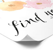 Finden Sie Ihre glücklichen Aquarellfarben-Blume Poster (Ecke)