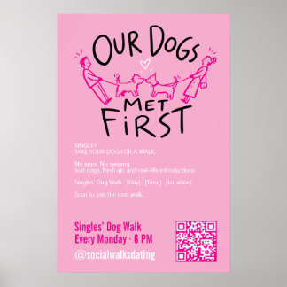 Finden Sie Ihre neue Liebe mit Hund Poster