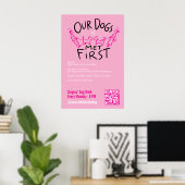 Finden Sie Ihre neue Liebe mit Hund Poster (Heimbüro)