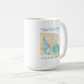 Finden Sie Ihre Ruhe in den Muscheln des Meeres. Kaffeetasse (VorderseiteRechts)