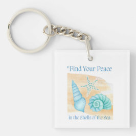 Finden Sie Ihre Ruhe in den Muscheln des Meeres. Schlüsselanhänger