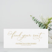 Finden Sie Ihre Sitzkartentabelle Einladung (Stehend Vorderseite)