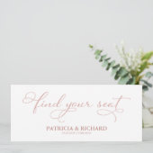 Finden Sie Ihre Sitzkartentabelle Einladung (Stehend Vorderseite)