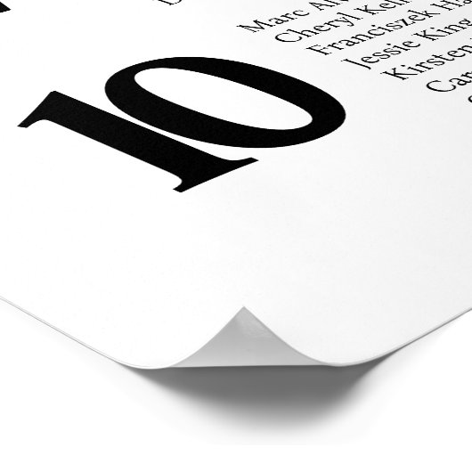 Finden Sie Ihre Sitzplätze in unserem Poster (Ecke)