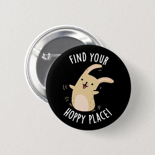 Finden Sie Ihren Hoppingplatz Funny Rabbit Pub Dar Button (Vorne & Hinten)