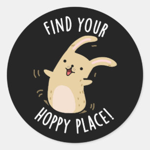 Finden Sie Ihren Hoppingplatz Funny Rabbit Pub Dar Runder Aufkleber