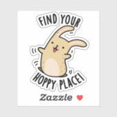 Finden Sie Ihren Hoppy Place Funny Rabbit Pub Aufkleber (Blatt)