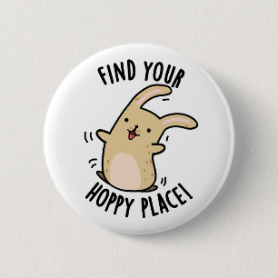 Finden Sie Ihren Hoppy Place Funny Rabbit Pub Button