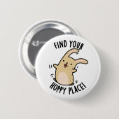 Finden Sie Ihren Hoppy Place Funny Rabbit Pub Button (Vorne & Hinten)
