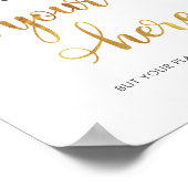 Finden Sie Ihren Platz hier Gold Simple Wedding Si Poster (Ecke)