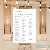 Finden Sie Ihren Platz in alphabetischer Reihenfol Acrylschild