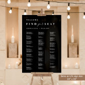 Finden Sie Ihren Platz in der schwarzen Alphabetik Acrylschild