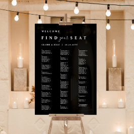 Finden Sie Ihren Platz in der schwarzen Alphabetik Acrylschild