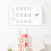 Finden Sie Ihren Platz! Monogramm-Hochzeit Banner (Insitu)