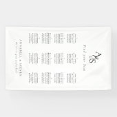 Finden Sie Ihren Platz! Monogramm-Hochzeit Banner (Horizontal)