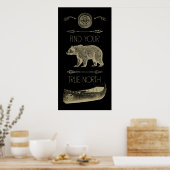 Finden Sie Ihren richtigen North Canoer Bären Arro Poster (Küche)