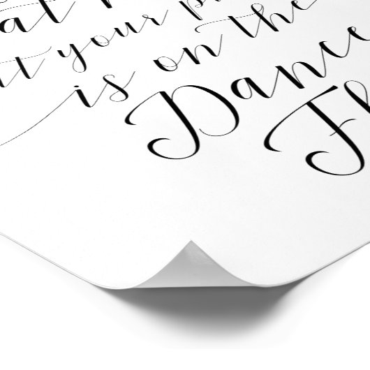 Finden Sie Ihren Sitzplatz auf Tanzfläche Poster (Ecke)