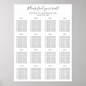 Finden Sie Ihren Sitzplatz einfache Skriptübersich Poster (Vorne)