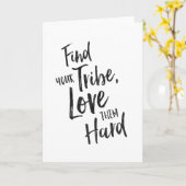 Finden Sie Ihren Stamm - inspirierend Gruß-Karte Karte (Gelbe Blume)