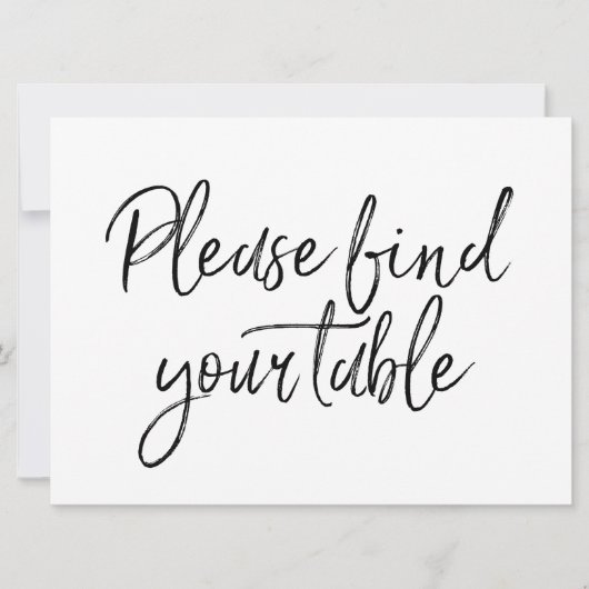 "Finden Sie Ihren Tisch" Stilvolles Briefing Einladung (Vorderseite)