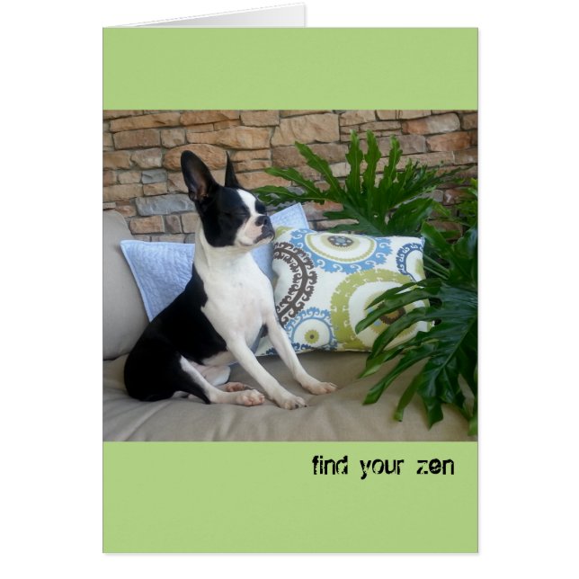 Finden Sie Ihren Zen - LEERE KARTE Lola B. Boston (Vorne)