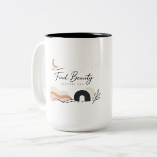 Finden Sie jeden Tag Schönheit Geschenk Kaffeetass Zweifarbige Tasse
