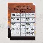 Finden Sie jemanden, der Bingo | Family Wiedersehe Einladung (Vorne/Hinten)