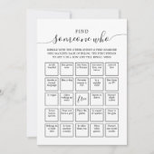 Finden Sie jemanden, der Bingo Game Card Einladung (Vorderseite)